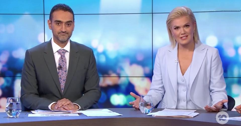 The Project's Waleed Aly and Sarah Harris.