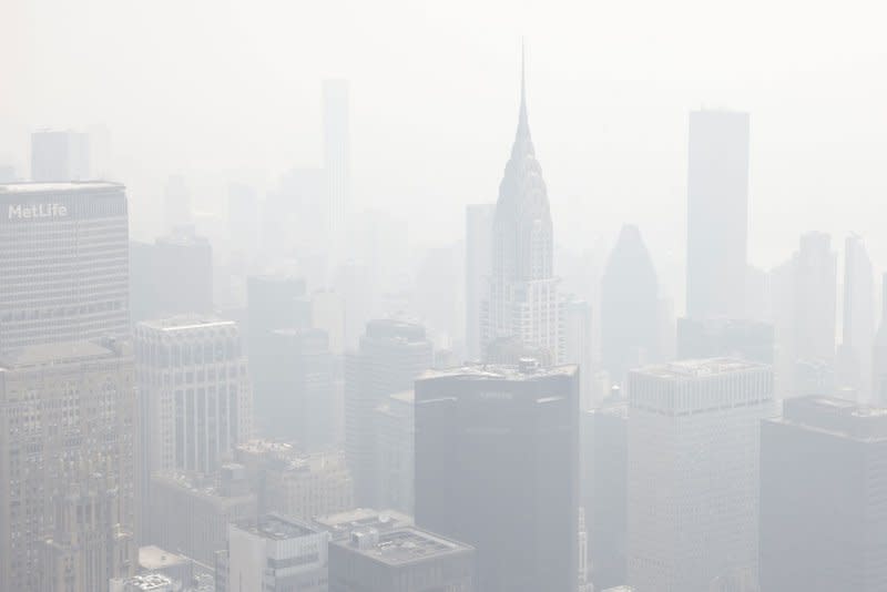 Wildfires and their effect don't acknowledge national borders. During 2023, Canadian wildfires release large amounts of smoke that was experienced across large swaths of the United States, including in New York City (pictured). File Photo by John Angelillo/UPI