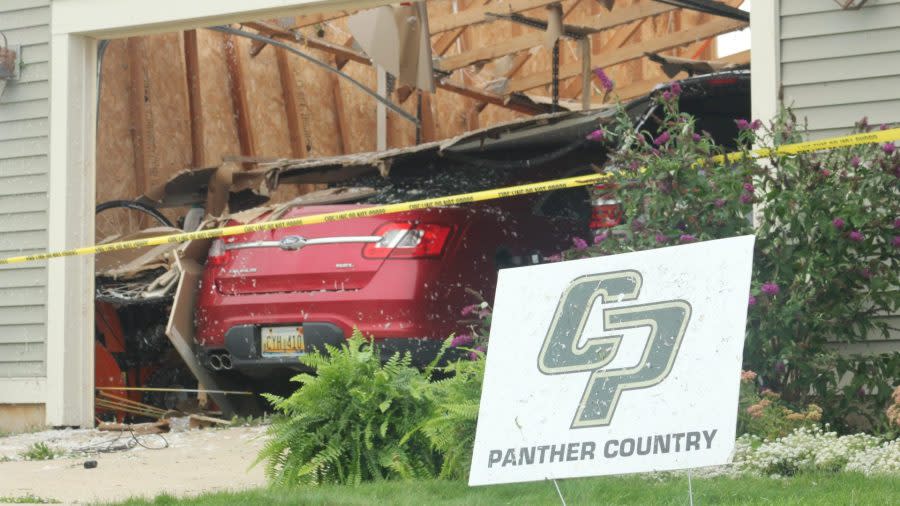 A photo of tornado damage in Comstock Park on Aug. 24, 2023. (WOOD TV8 file)