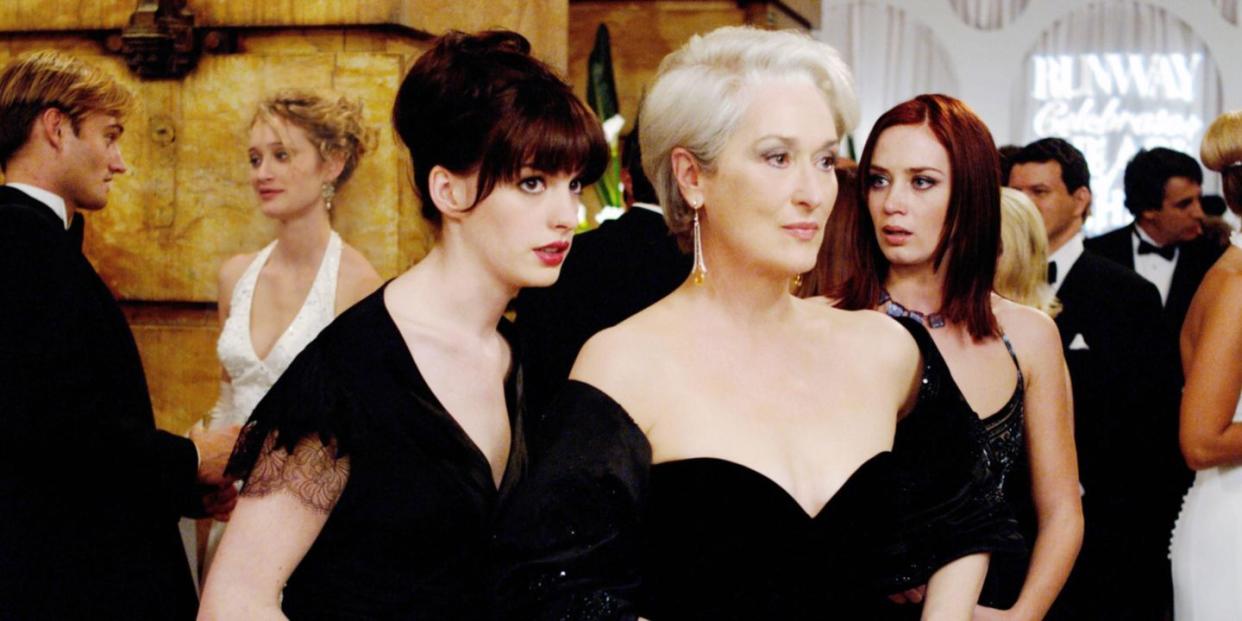 the devil wears prada's anne hathaway, meryl streep and emily blunt