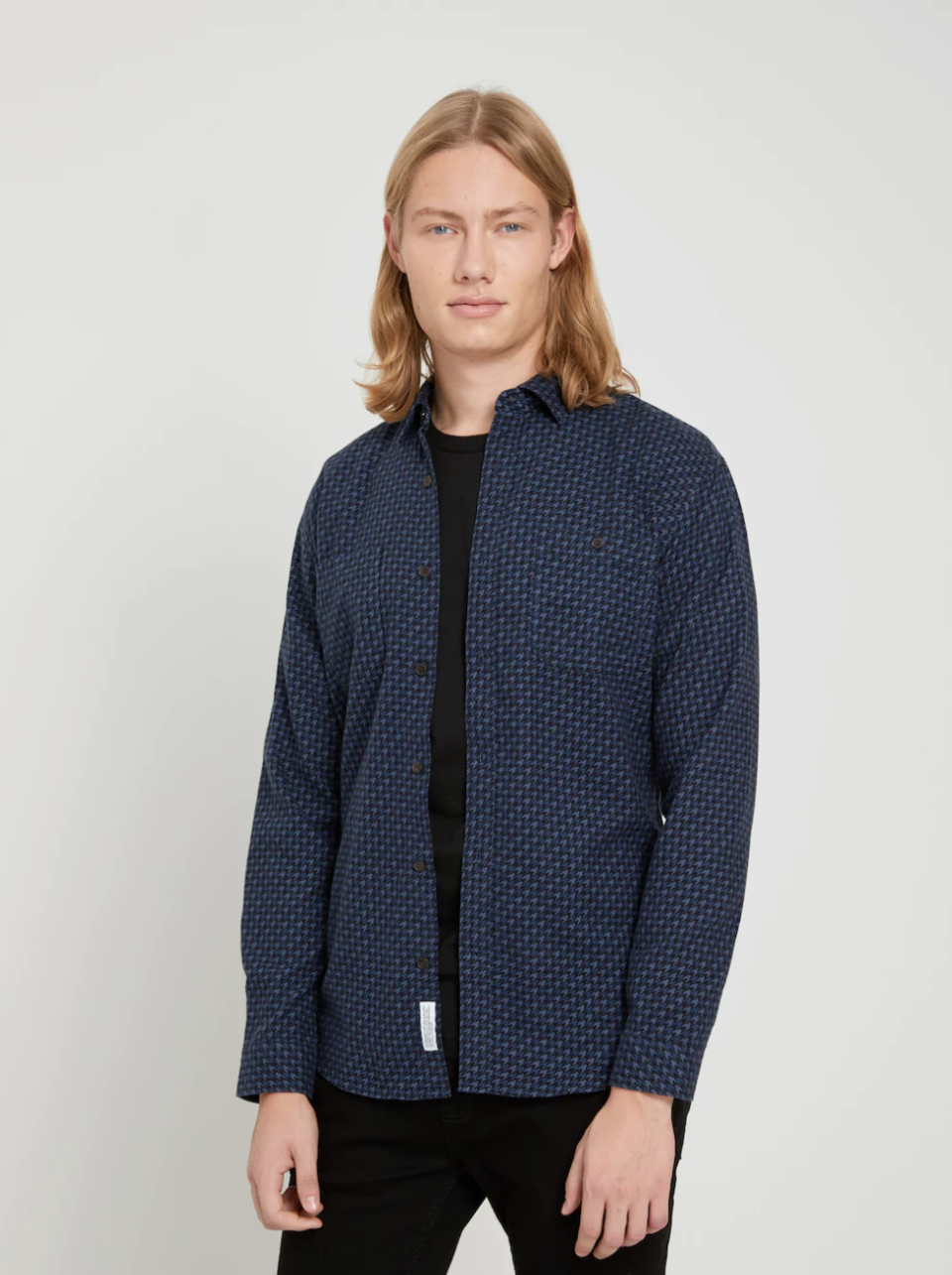 Houndstooth Flannel Shirt