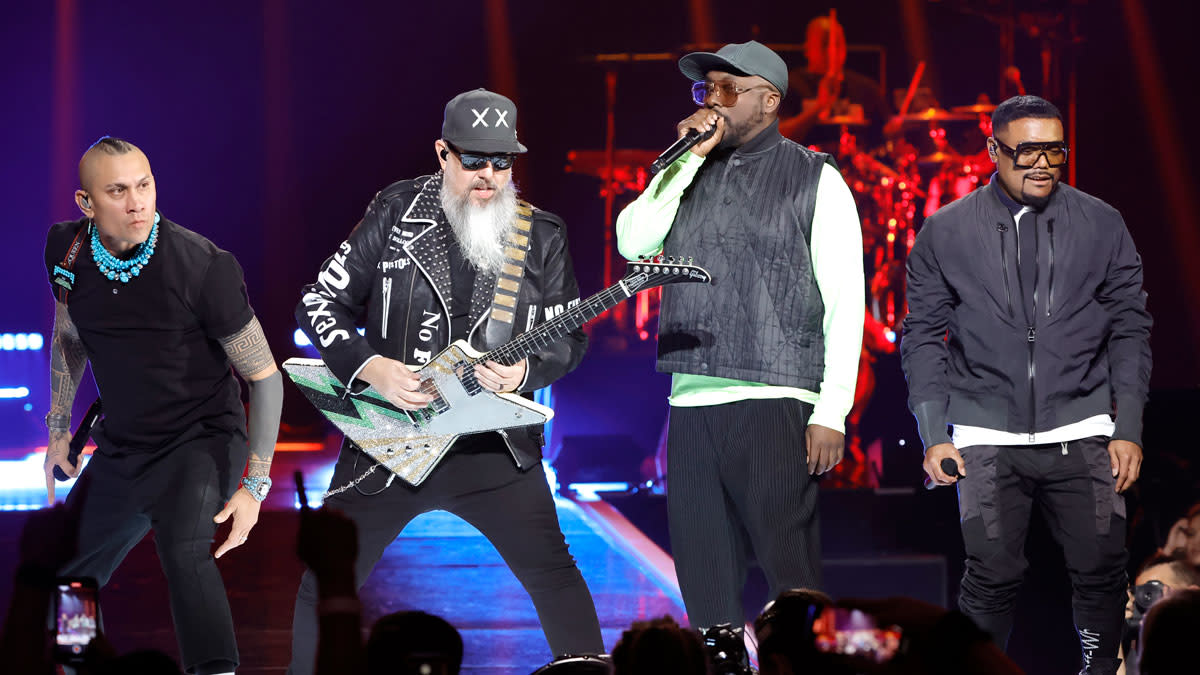  Taboo, George Pajon Jr., Will.i.am, and Apl.de.ap of Black Eyed Peas perform onstage during the 2022 iHeartRadio Music Festival at T-Mobile Arena on September 23, 2022 in Las Vegas, Nevada. 