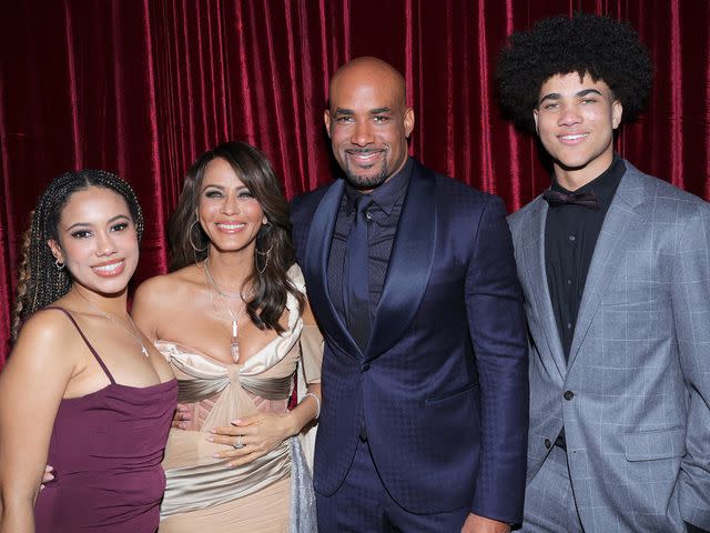 <p>Arnold Turner/Getty</p> Boris Kodjoe, his wife Nicole Ari Parker and their children, Sophie and Nicolas attend Boris Kodjoe's 50th birthday party in March 2023 in Los Angeles, California