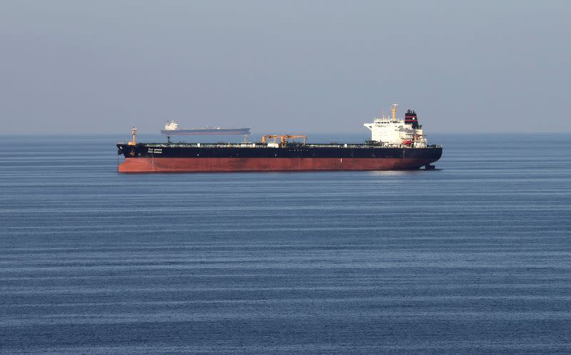 FILE PHOTO: Oil tankers pass through the Strait of Hormuz