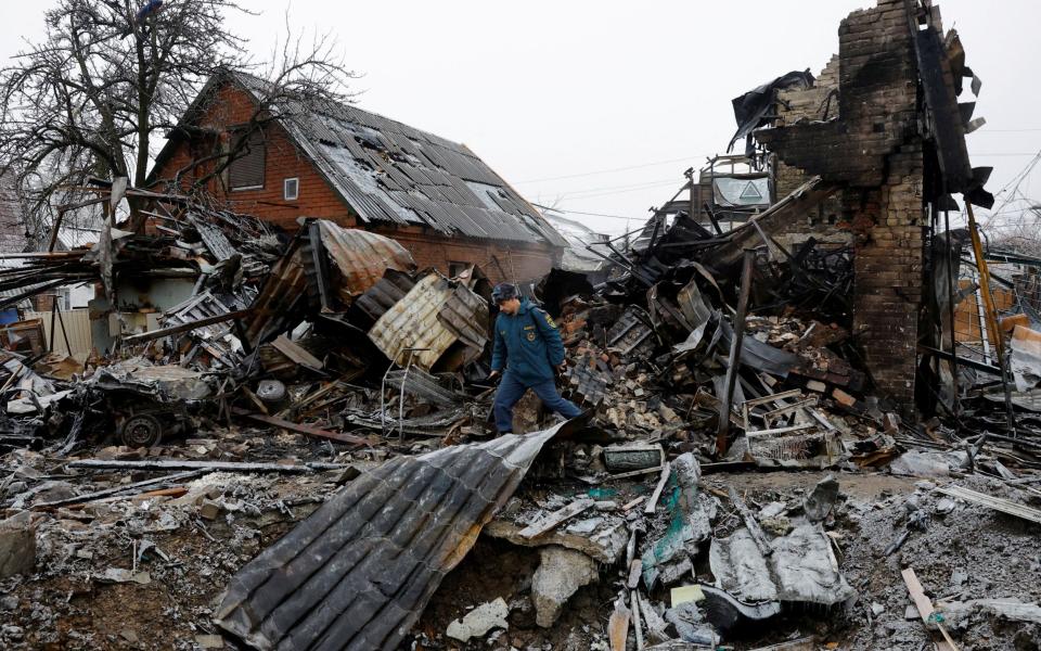 The aftermath of shelling in the Donetsk region