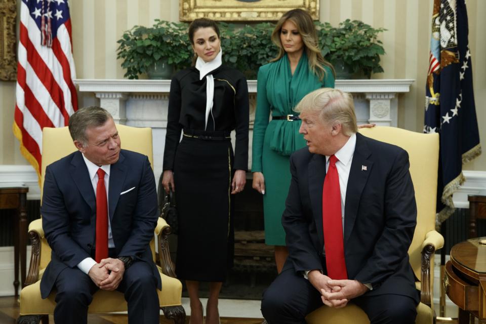 Melania Trump y la reina Rania en Washington