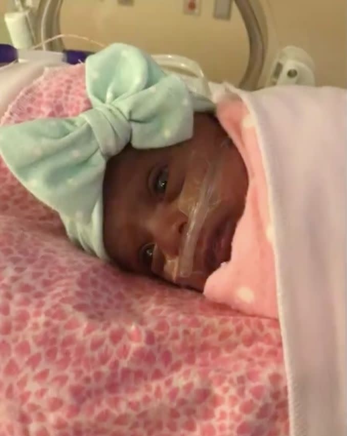 Baby Saybie has finally been able to go home five months after being born. Source: Sharp Healthcare