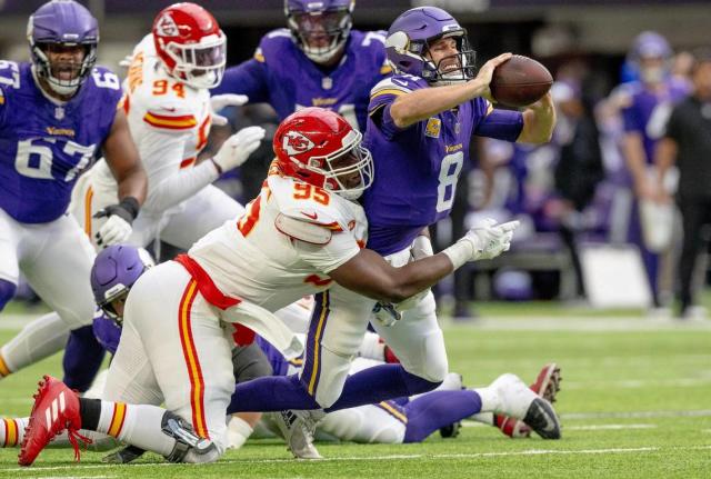 The Kansas City Chiefs - Derrick Thomas celebrates his 100th