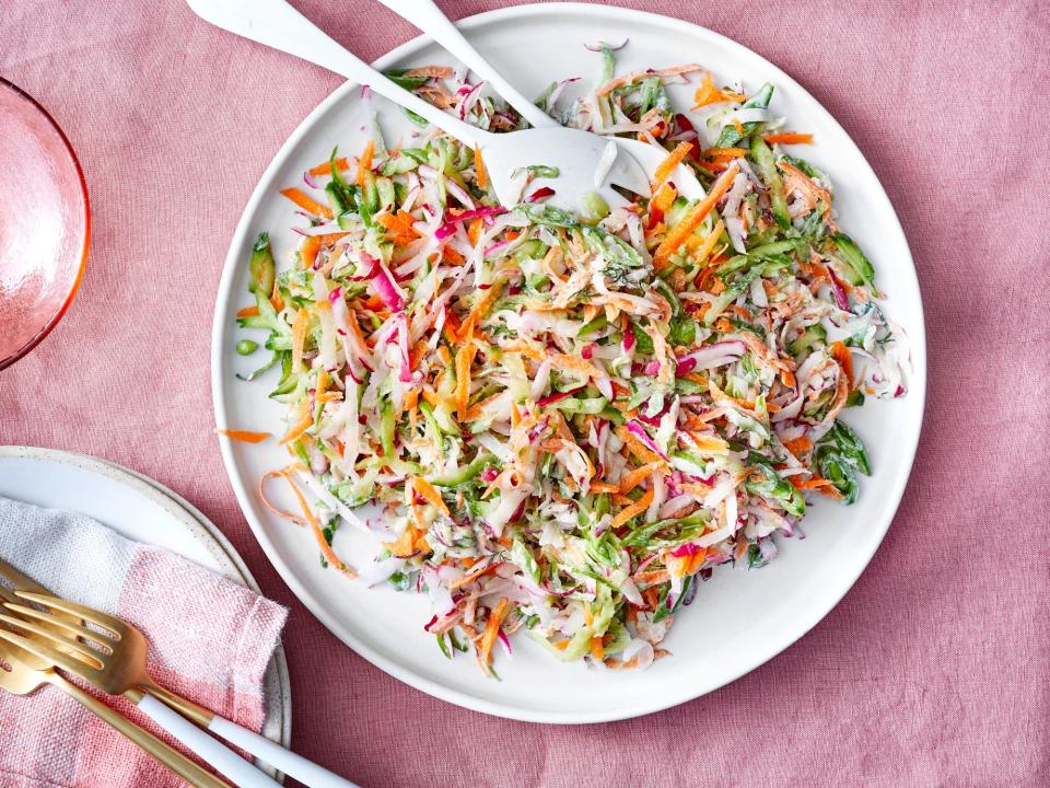 Creamy Spring Vegetable Slaw