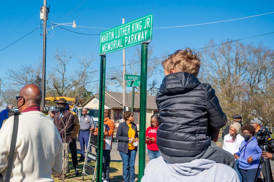 Dedication of Hopkins Street (Hwy. 675) as the Martin Luther King Jr. Memorial Highway in New Ideria, LA.  Monday, Jan. 17, 2022.