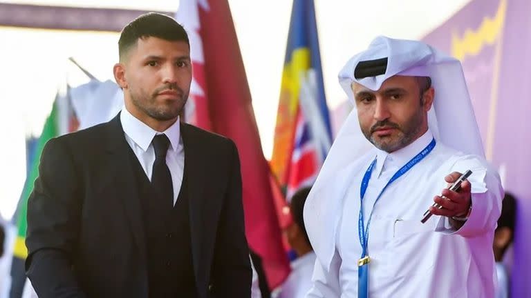 Sergio "Kun" Agüero ya se encuentra en Qatar para presenciar el sorteo mundialista.