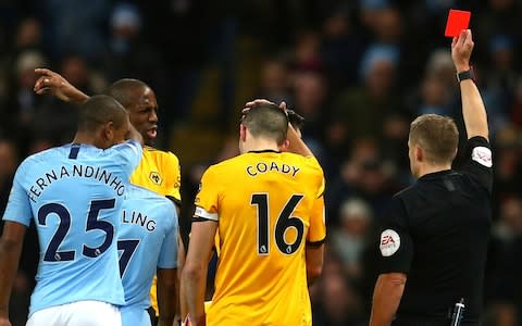 Willy Boly sees red - Credit: AP