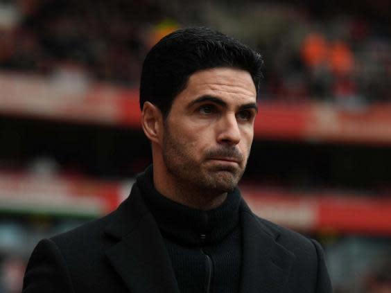 Mikel Arteta is not letting his Arsenal players relax (Getty)