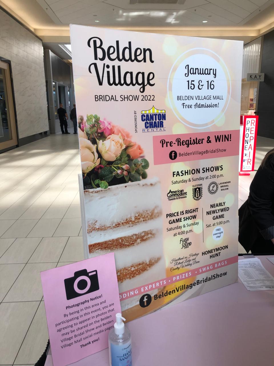 The 25th annual Belden Village Bridal Show is taking place this weekend at Belden Village Mall in Jackson Township.