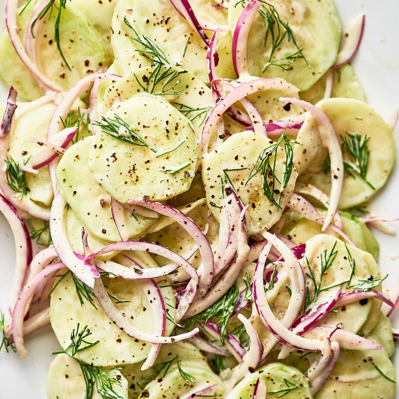 Sour Cream and Dill Cucumber Salad