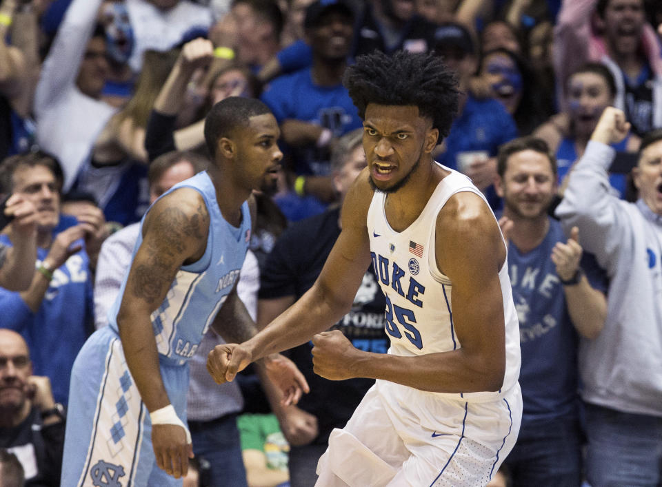 The Sacramento Kings have reportedly settled on drafting Marvin Bagley III with the No. 2 overall pick in Thursday’s NBA draft — though most top prospects are openly avoiding the Kings. (AP Photo/Ben McKeown)