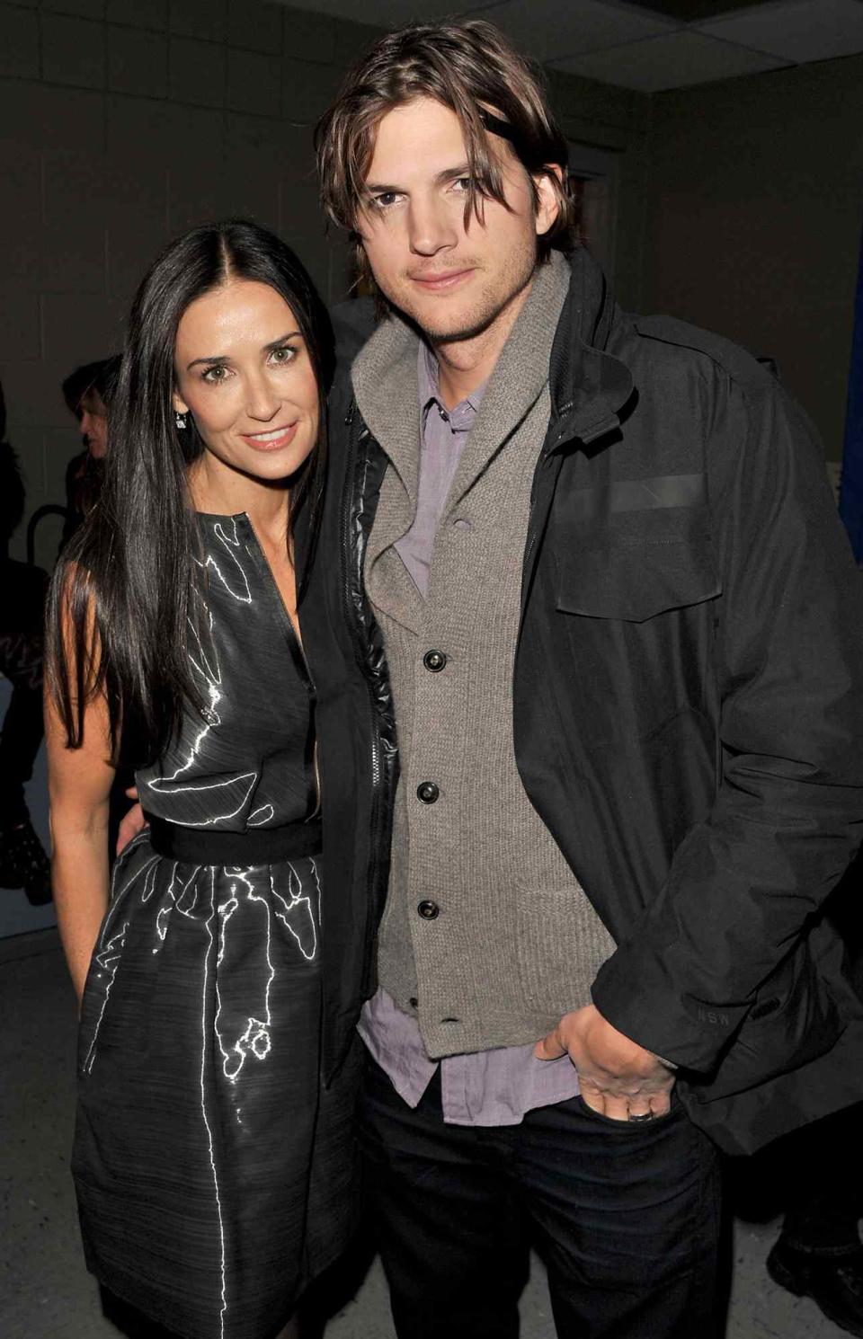 Demi Moore (L) and Ashton Kutcher attend "Margin Call" Premiere at the Eccles Center Theatre during the 2011 Sundance Film Festival on January 25, 2011 in Park City, Utah