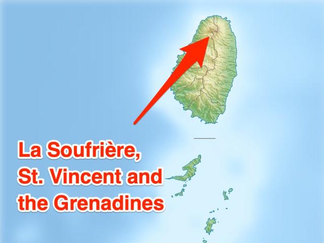 La Soufri&#xe8;re, St. Vincent and the Grenadines Map