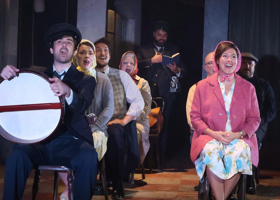 The cast of "A Man of No Importance" in a joyful moment at Cape Rep.
