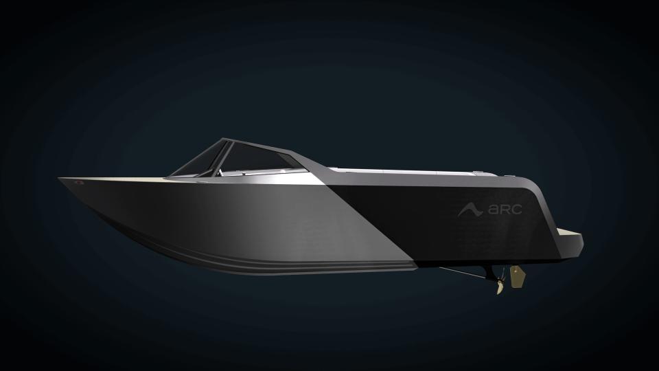 Drawing of Arc Boat's new speedboat