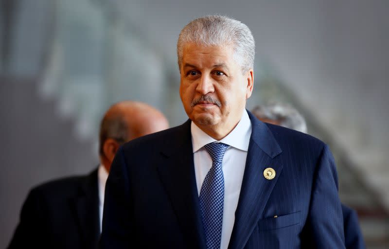 FILE PHOTO: Former Algerian Prime Minister Abdelmalek Sellal arrives for a meeting of the Assembly of the Heads of State and the Government of the African Union in Ethiopia's capital Addis Ababa