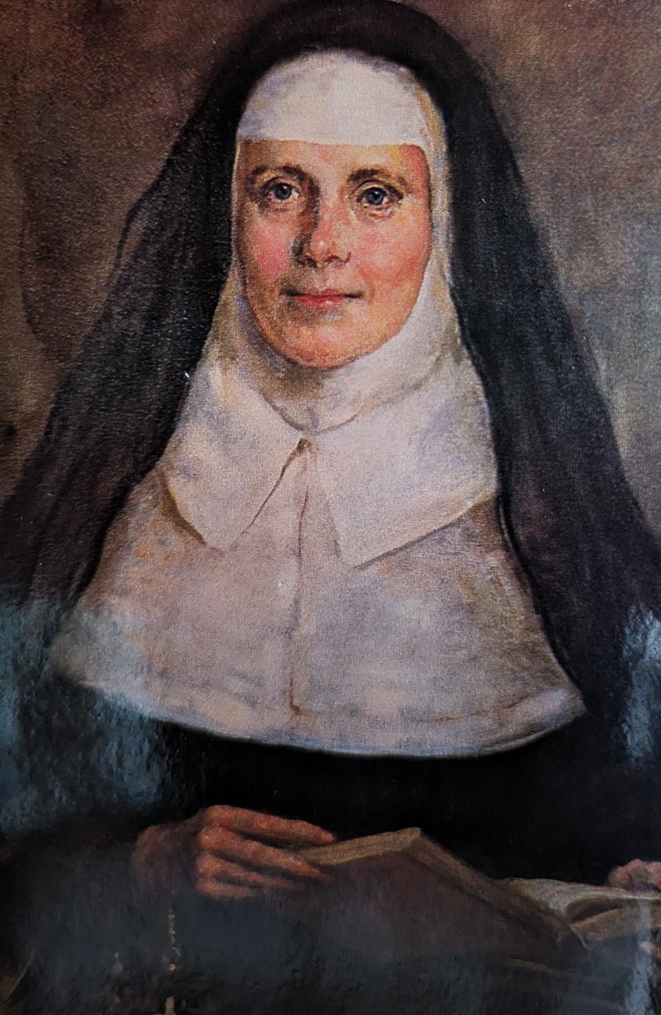 This portrait of Mother Catherine McAuley of Dublin, founder of the Sisters of Mercy, was painted by Iowa City artist Cloy Kent in 1981. Reproductions now appear worldwide in Mercy-affiliated facilities, with the original at Mercy Hospital Iowa City.
