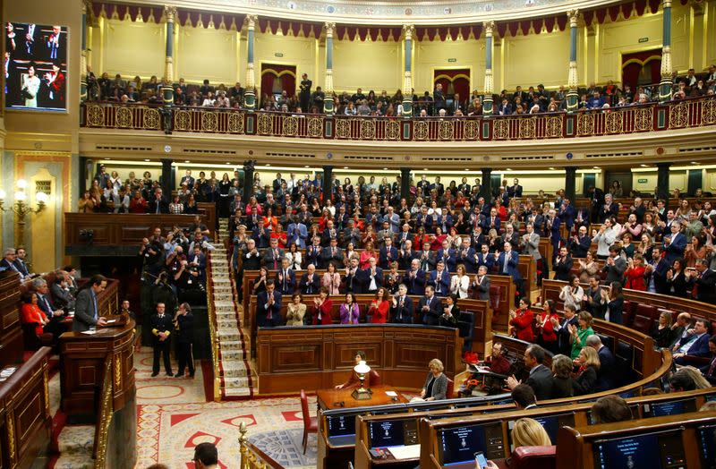 Investiture debate at the Parliament in Madrid