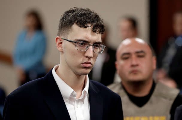 PHOTO: In this Oct. 10, 2019, file photo, Patrick Crusius, a 21-year-old male from Allen, Texas, accused of killing 22 and injuring 25, is arraigned in El Paso, Texas. (Mark Lambie/Pool via Reuters, FILE)