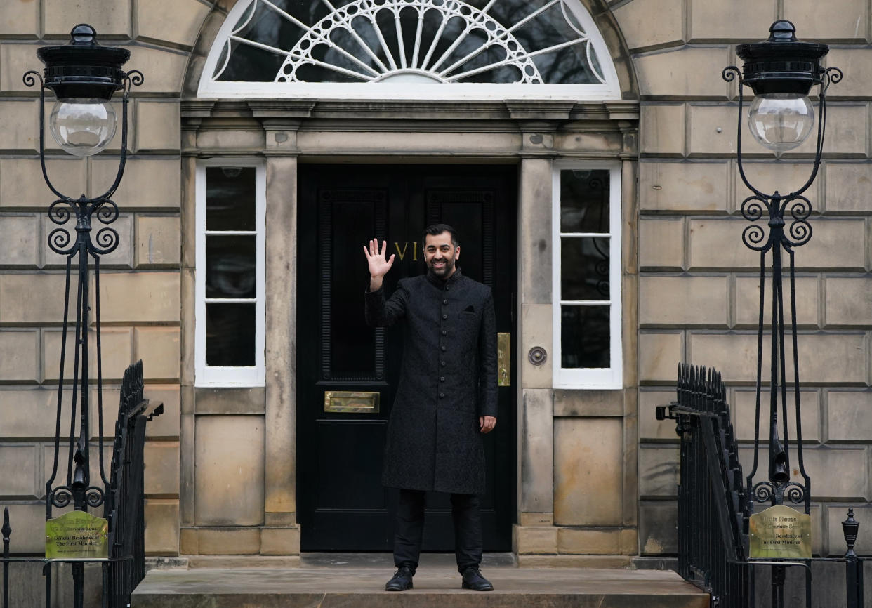 Humza Yousaf was sworn in as Scotland’s sixth First Minister on March 29 2023 (Andrew Milligan/PA)