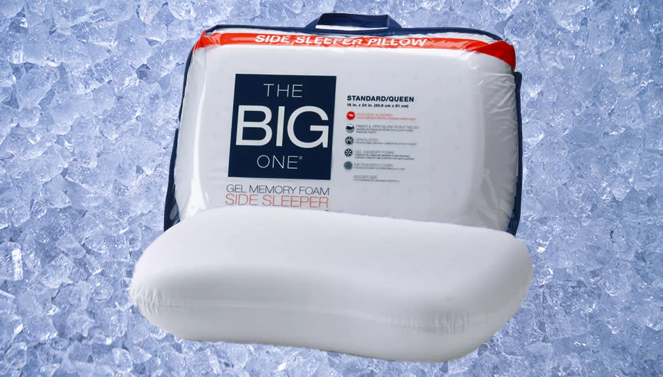 This cooling pillow is packed with memory foam that conforms to your shape, keeping you pain-free. (Photo: Kohl's)