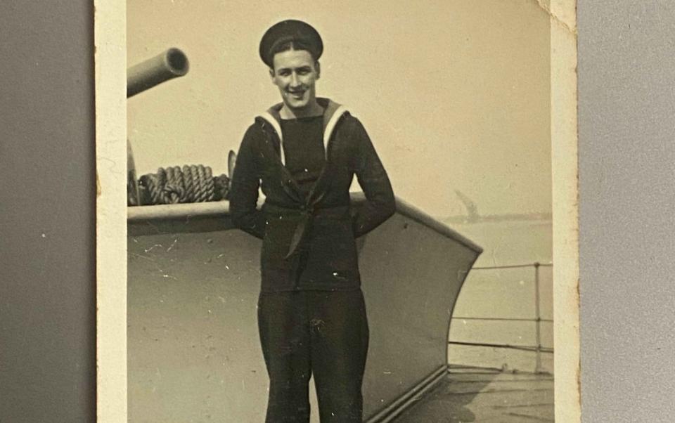 Ronald Clark who scooped the piece of wreckage out of the Thames Estuary, aboard HMS Berkeley in 1941