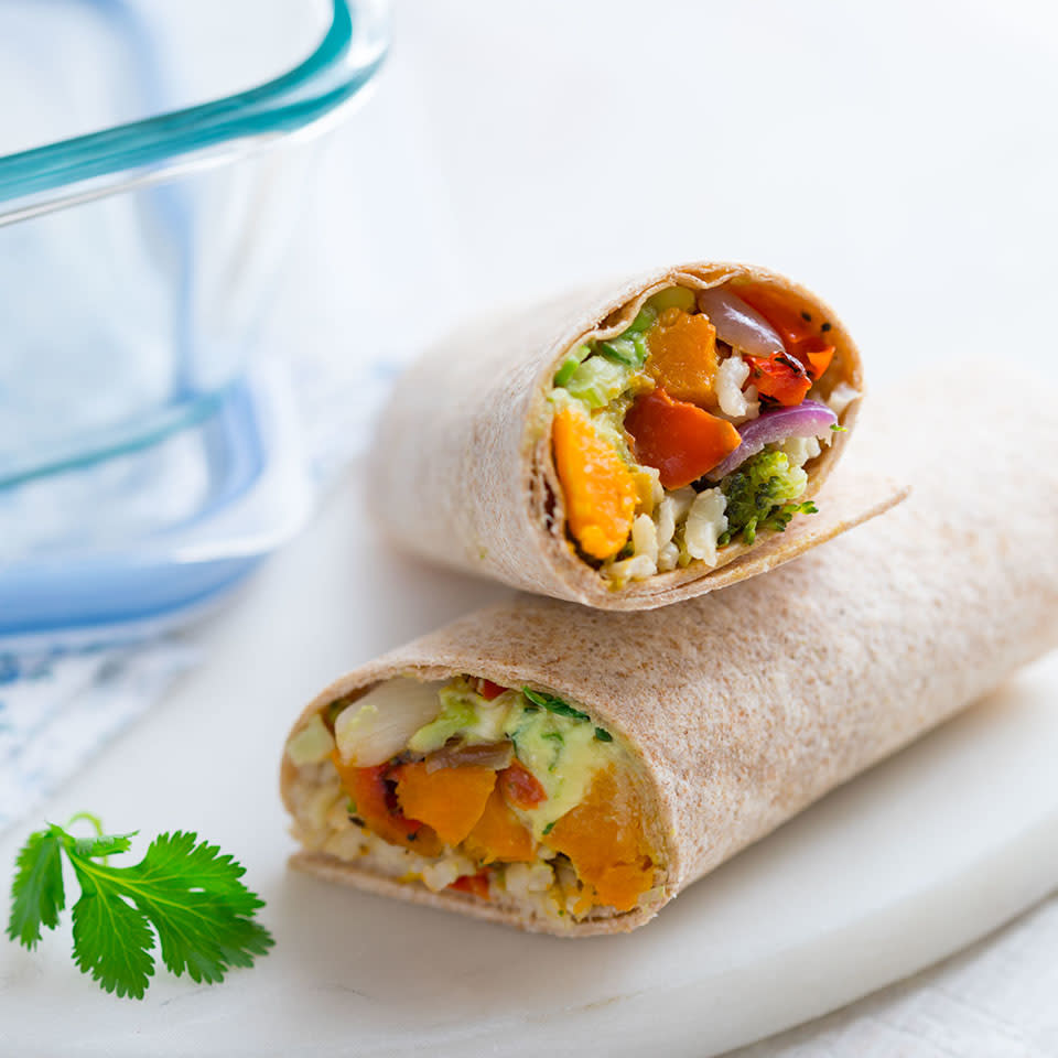 Easy Brown Rice & Veggie Wrap