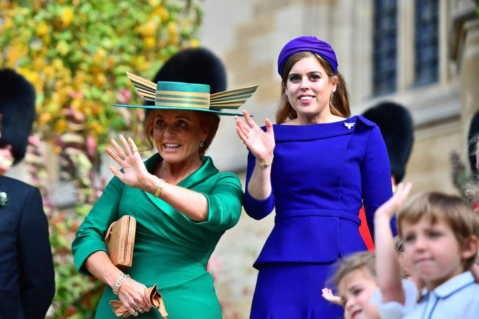 Princess Beatrice and her mother Sarah (Victoria Jones/PA) (PA Archive)