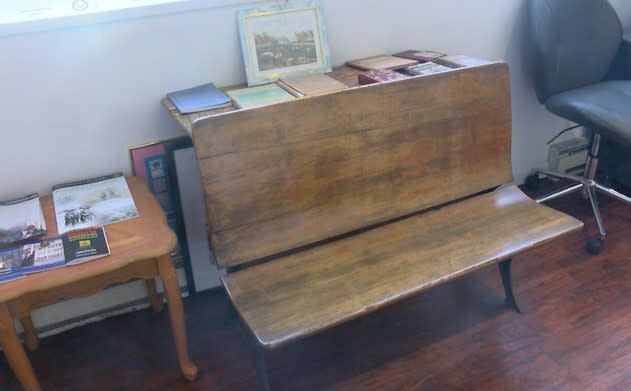 An original desk from The Pennington Colored School