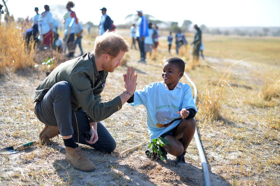 The royal dad also joined Sentebale Let Youth Lead advocates in a camp activity which aims to instill confidence and peer support into young people coming to terms with living with HIV.