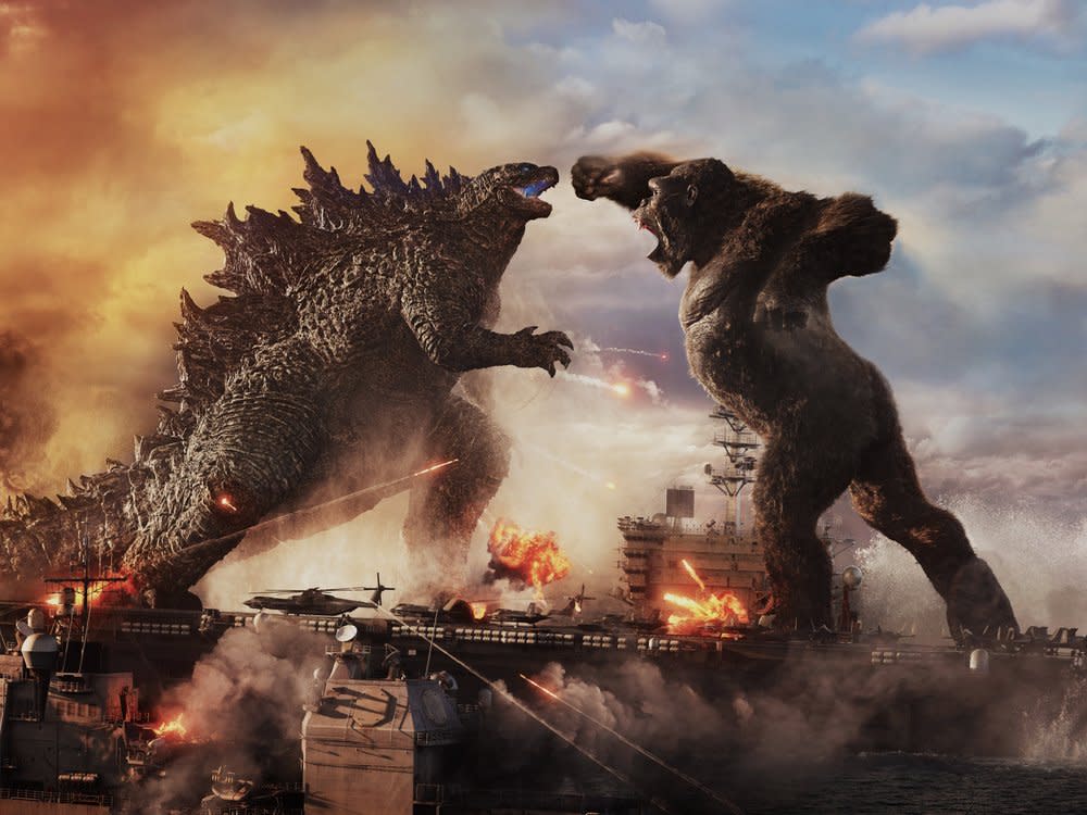 In "Godzilla vs. Kong" treffen zwei legendäre Kinomonster aufeinander - auch auf dem heimischen TV. (Bild: © 2021 Warner Bros. Entertainment Inc. All Rights Reserved.)