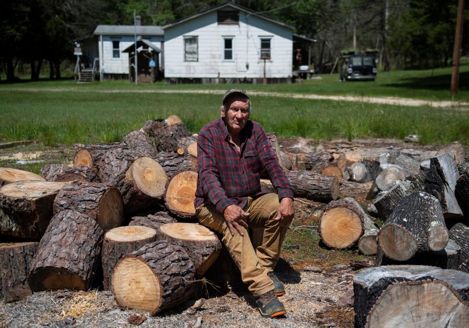 Bill Wasiowich, 83, a woodcutter and hunter-gatherer, lives on his own in the Pinelands of Woodmansie, New Jersey.