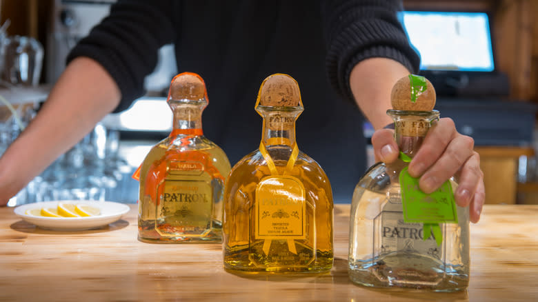 types of Patrón on bar