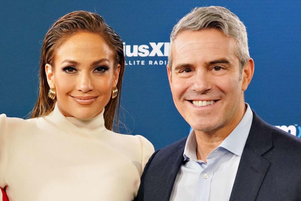 <p>Cindy Ord/Getty</p> Jennifer Lopez and Andy Cohen