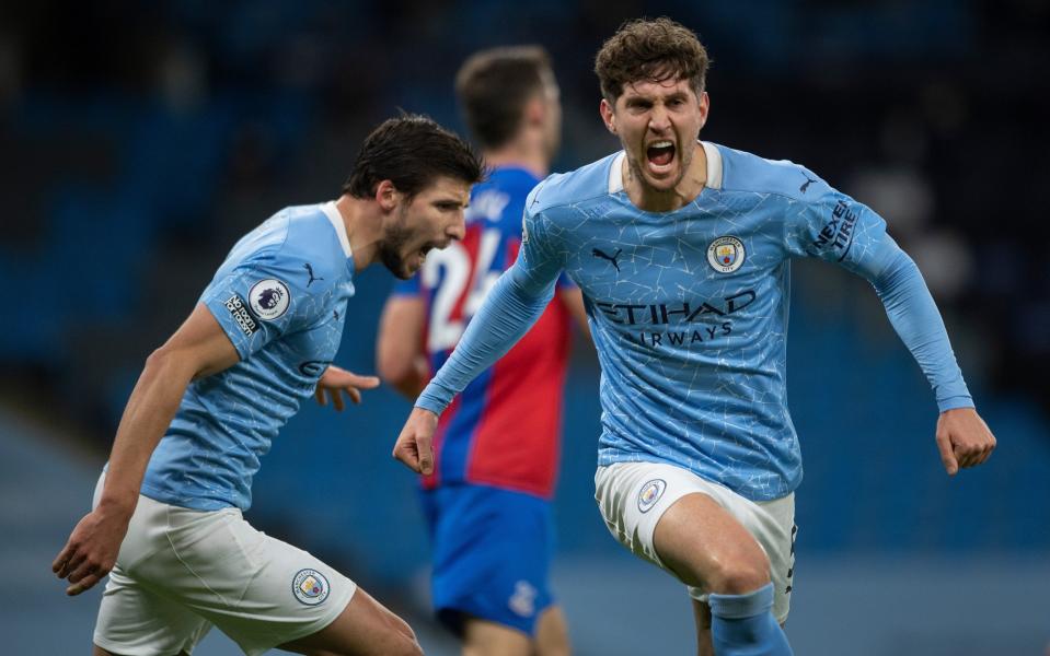 John Stones scored twice in Manchester City's 4-0 victory over Crystal Palace - GETTY IMAGES