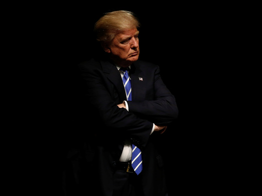 Republican presidential nominee Donald Trump holds a rally with supporters in Council Bluffs, Iowa, U.S. September 28, 2016. REUTERS/Jonathan Ernst