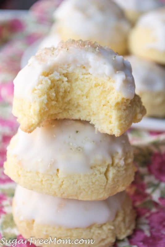 <p>Sugar Free Mom</p><p>These Italian Egg Biscuits are low carb, sugar-free, gluten-free and with an incredible texture so delicious and close to traditional Italian egg biscuit cookies you will be amazed!</p><p><a href="https://www.sugarfreemom.com/recipes/sugar-free-low-carb-italian-egg-biscuits/" rel="nofollow noopener" target="_blank" data-ylk="slk:Get the recipe!;elm:context_link;itc:0;sec:content-canvas" class="link ">Get the recipe!</a></p>