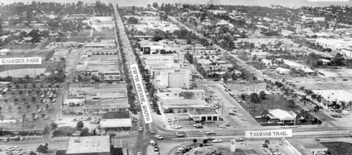 In the Know: Aerial from 1966 city documents of Fifth Avenue South looking toward the Gulf of Mexico. For decades, that was the core of downtown, which continues to be stretched northeast into the adjacent Naples Design District.