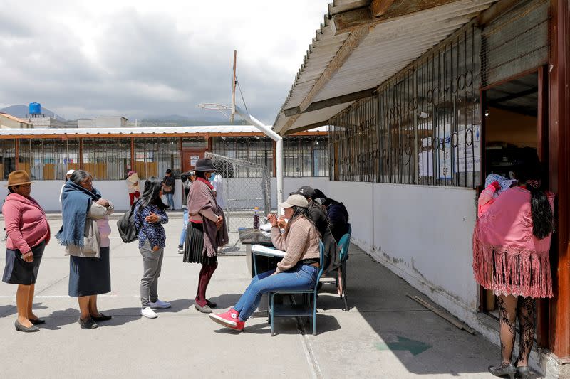 Ecuadoreans cast their votes in constitutional referendum and local elections, in Latacunga