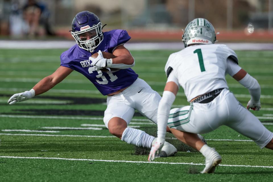 Box Elder hosts Olympus in a 5A quarterfinal high school football game in Brigham City on Friday, Nov. 3, 2023. | Spenser Heaps, Deseret News