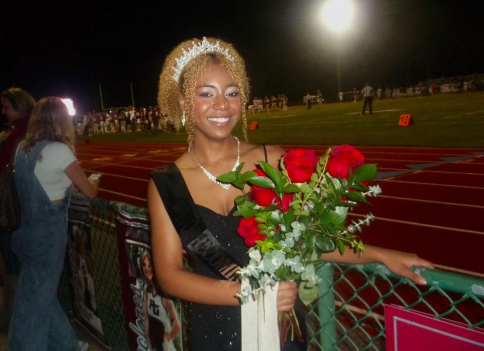 PHOTO: Amber Wilsondebriano first black homecoming queen in the school's history. (Courtesy Monique Wilsondebriano)