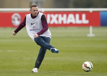 Football - England Training - Tottenham Hotspur Training Centre, Hotspur Way, Enfield - 26/3/15 England's Wayne Rooney during training Action Images via Reuters / John Sibley Livepic