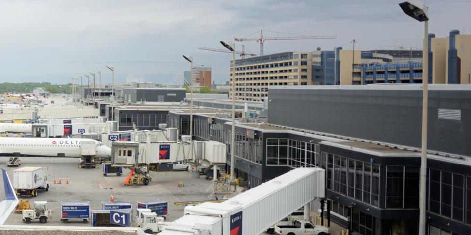 Concourse C of Minneapolis - St. Paul International Airport near Minneapolis, Minnesota.