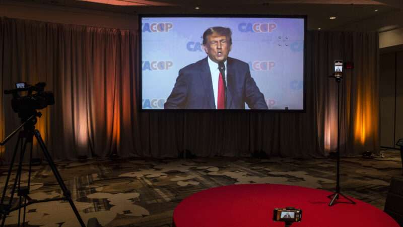 President Donald Trump at the California GOP convention
