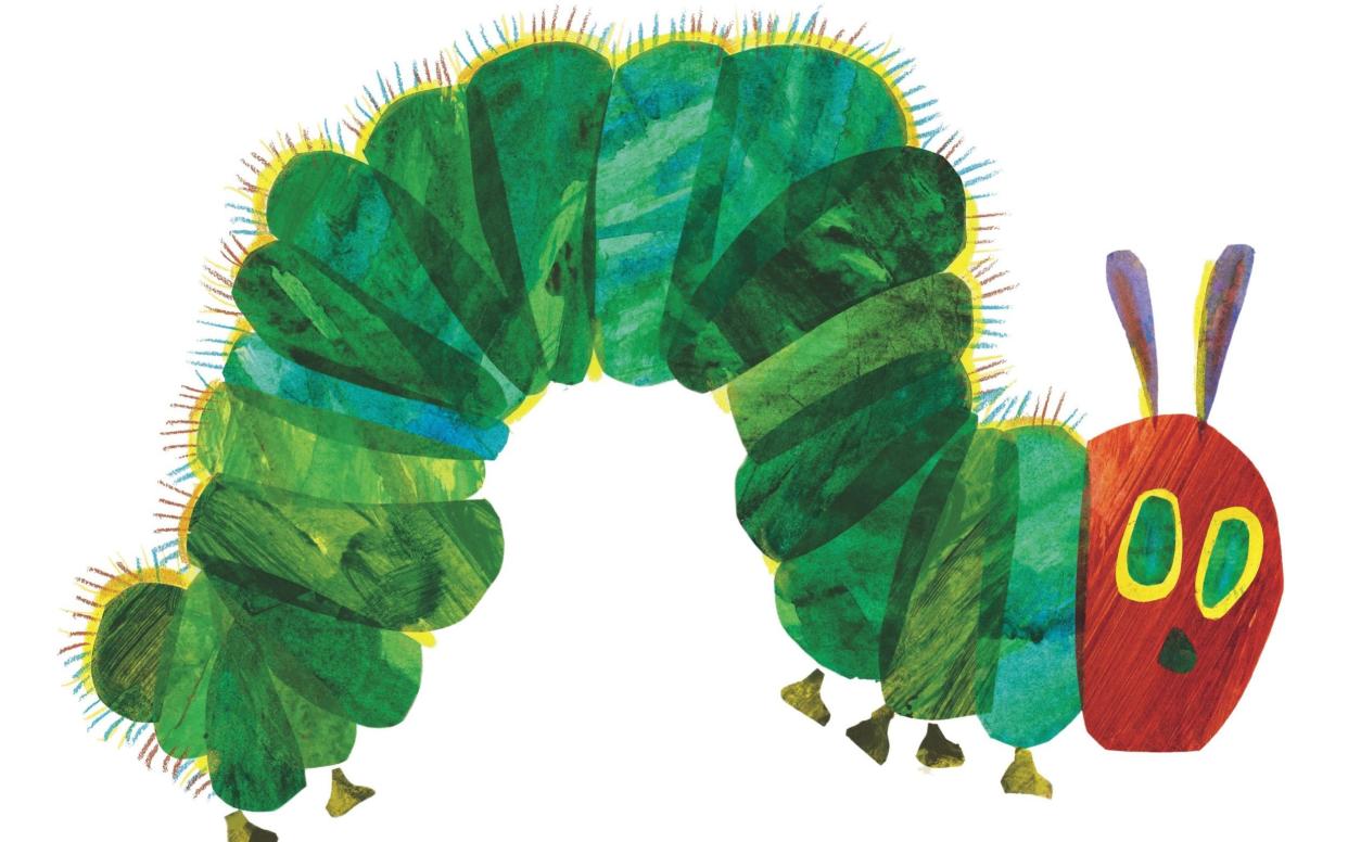 Eric Carle's illustration for The Very Hungry Catterpillar (1969) - TM & © 2019 Eric Carle. All rights reserved